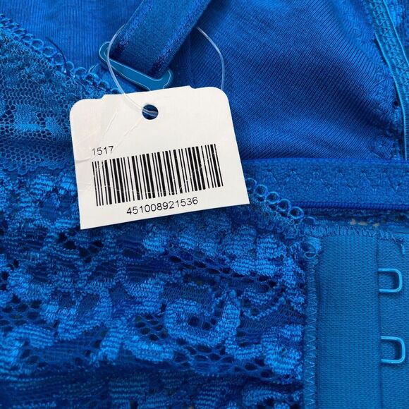 Soma Bralette Lace Plunge Bra Blue Sea Size XS Extra Small - Picture 5 of 5